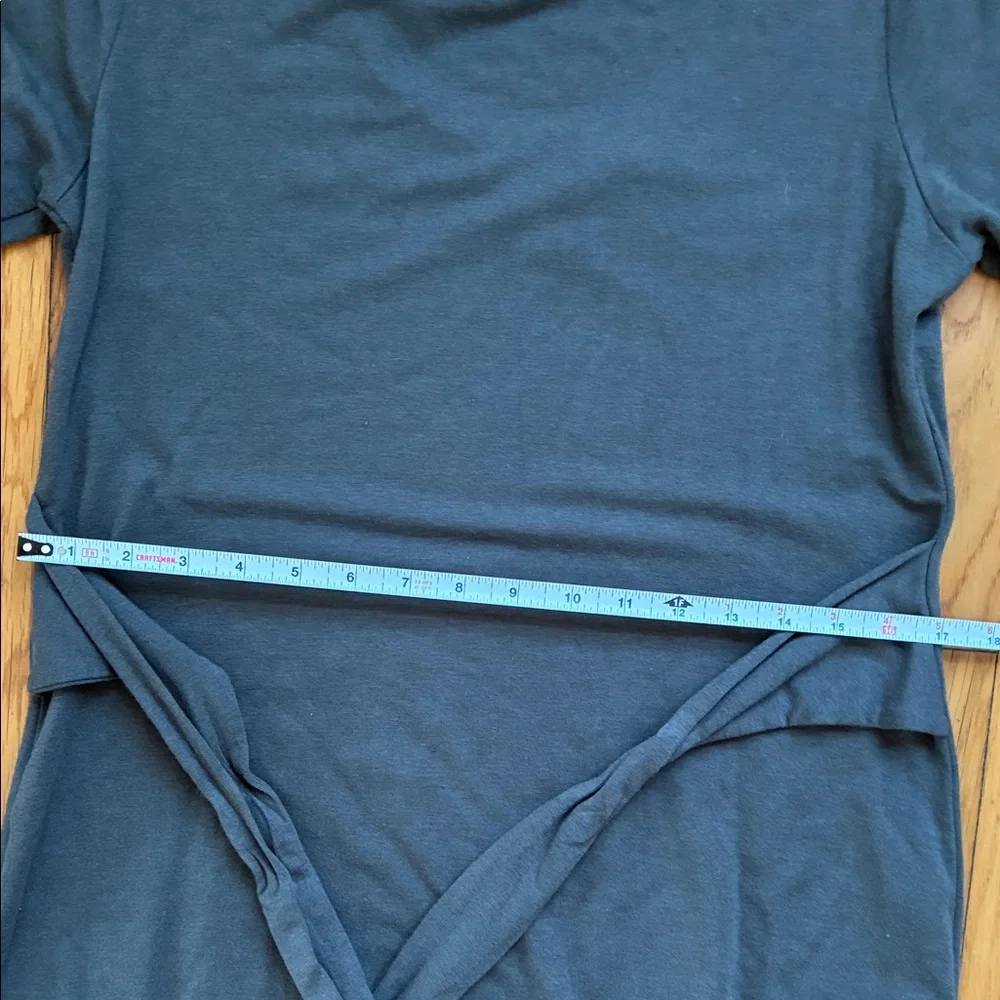 Encircled Dress Medium Bamboo Tie Waist Scoop Neck Reversible Long Sleeve Midi - Picture 9 of 13